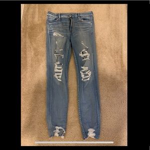 American eagle ripped skinny jeans